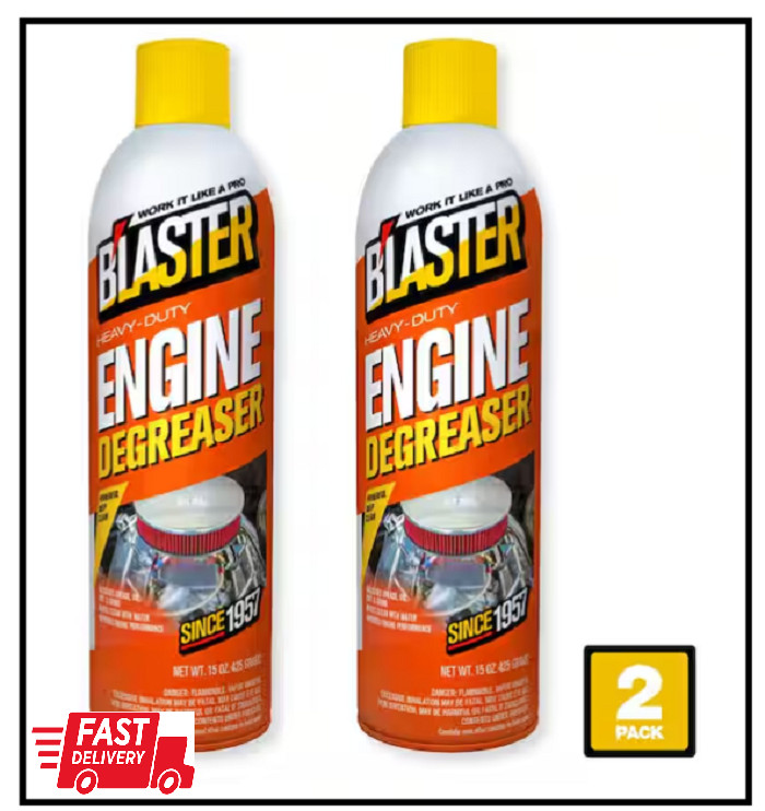 (2 pack) Blaster Engine Degreaser Heavy-Duty Cleaner Spray 15 oz. Free Shipping