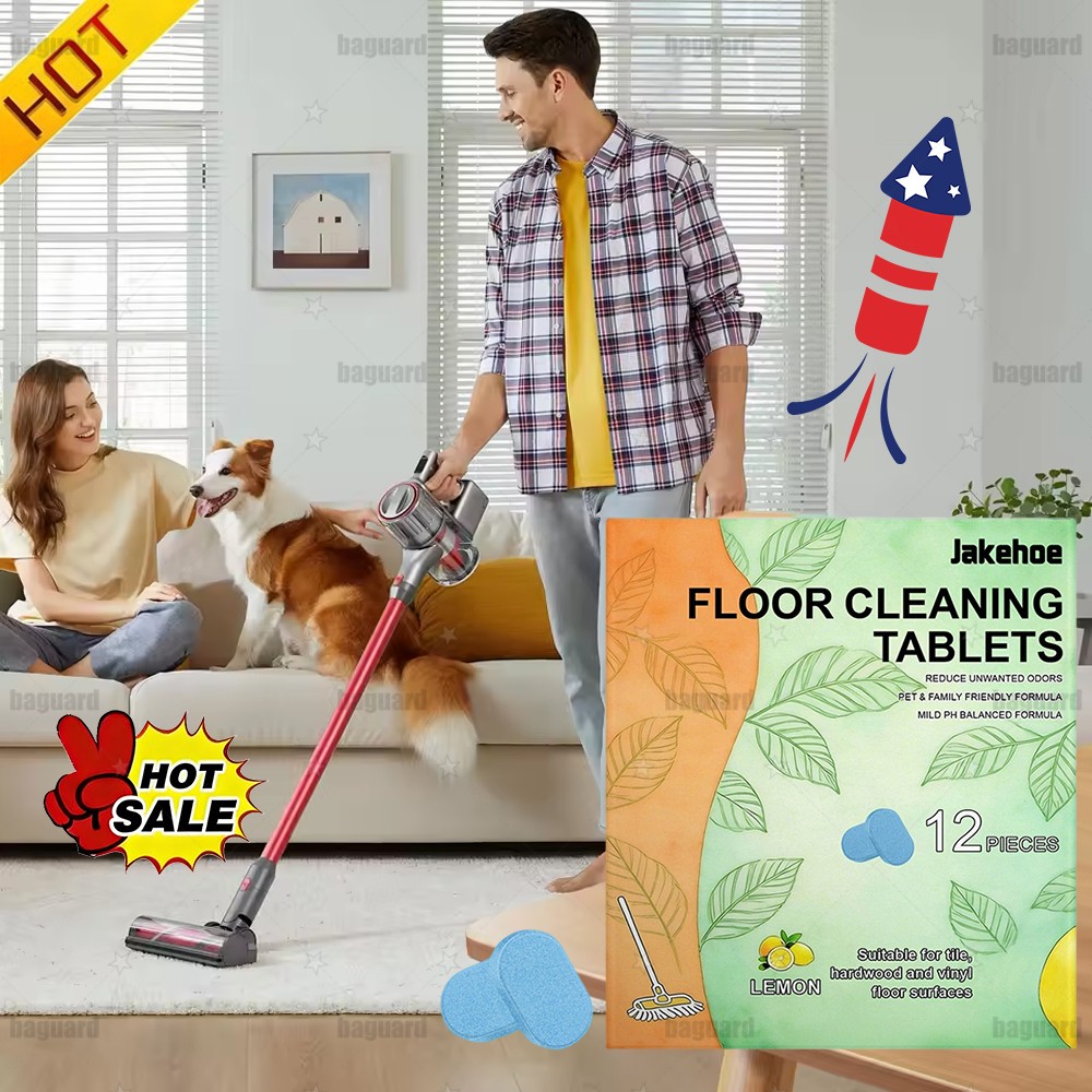 12pc Floor Cleaning Solution Tablet, Deep Cleans for Multiple Floors,lemon Scent