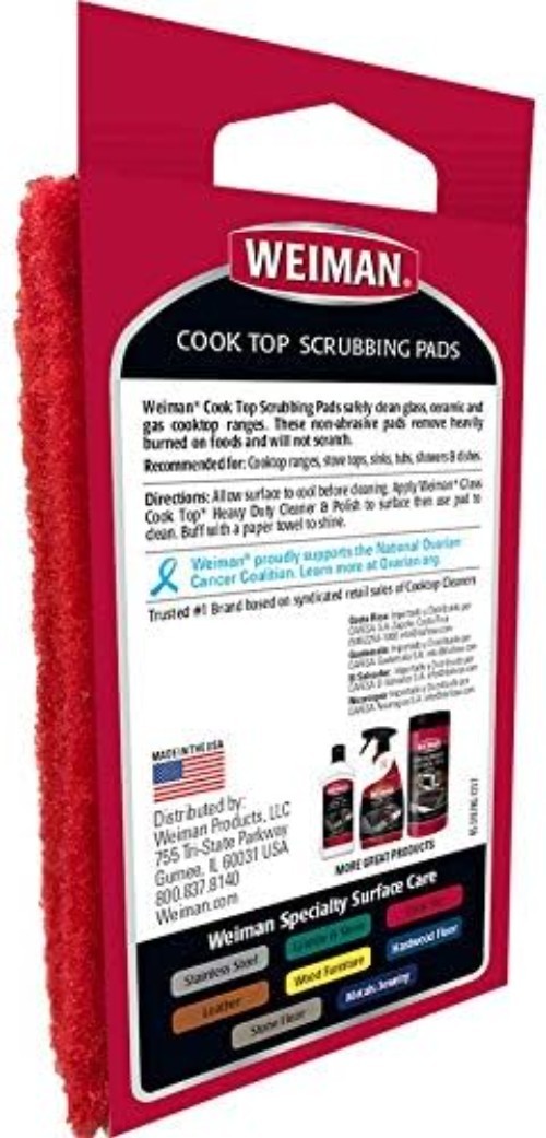 Reusable Non-Abrasive Pads – Effortlessly Remove Burned-On Food from Cooktops