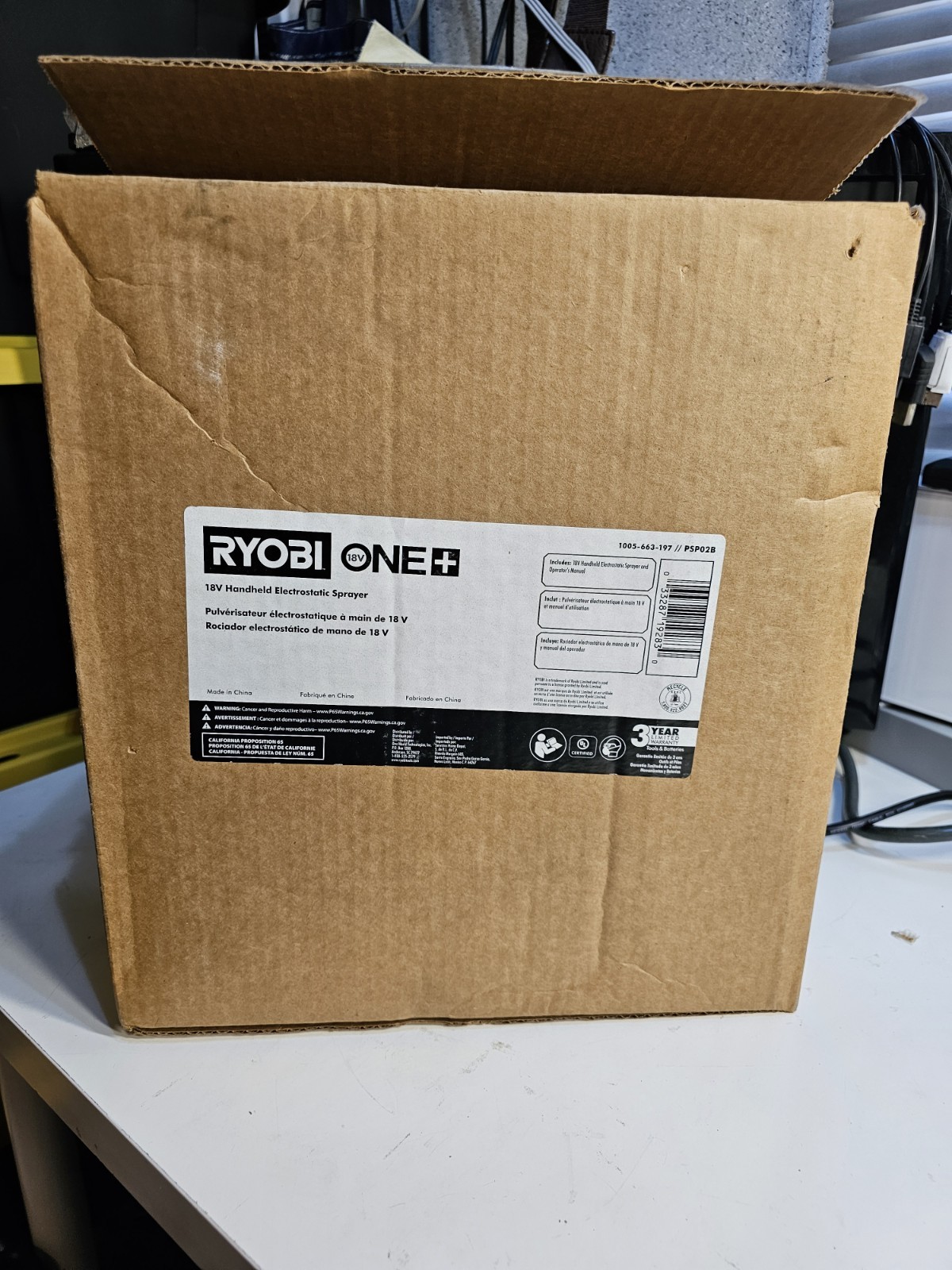 RYOBI Battery Sprayer/Mister 18V Adjustable Ergonomic Electrostatic (TOOL ONLY)