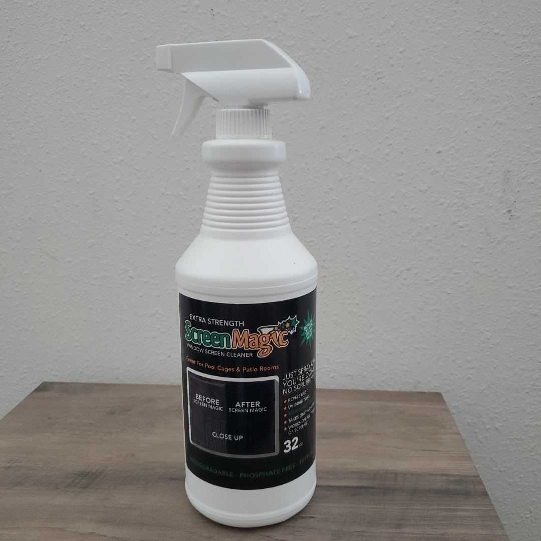 Extra Strength Screen Magic Window Screen Cleaner 32oz Pool Cages & Patio Screen