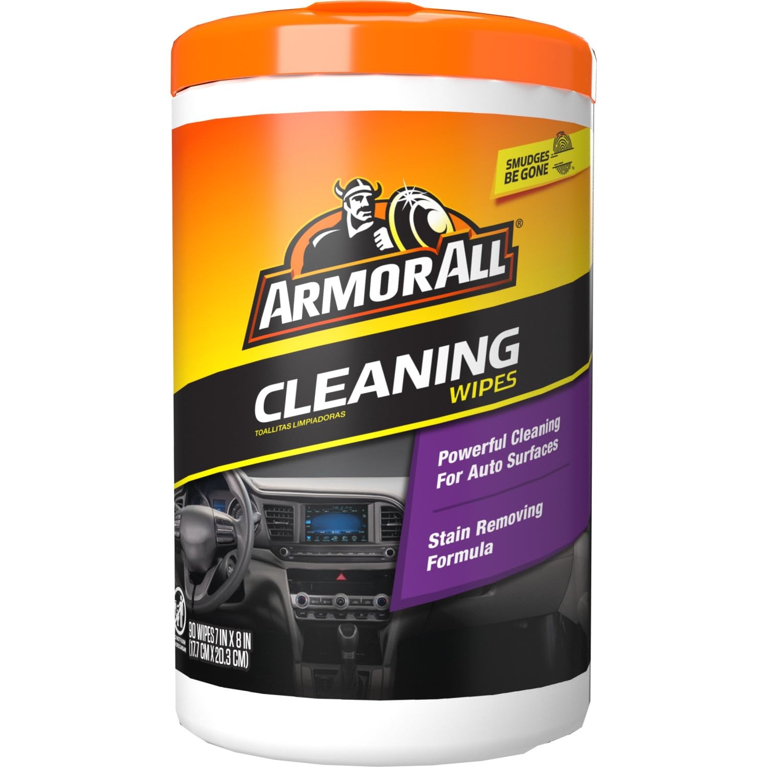 Armor All Car Cleaning Wipes 90 Count Convenient Car Interior Dashboard Leather
