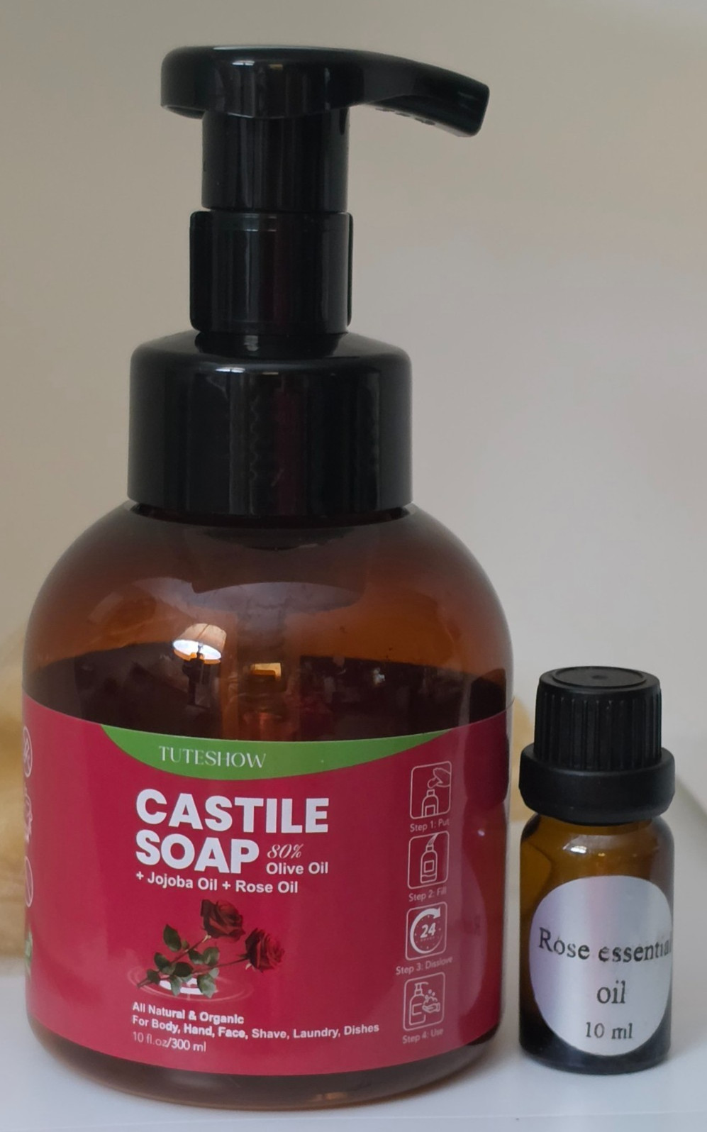 Castile Soap Multi-Purpose Natural Cleaner 80%Olive Oil, Jojoba & Rose Oil*READ
