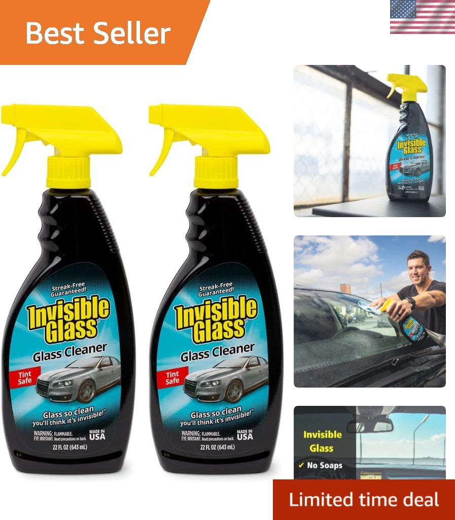 Professional-Grade Glass Cleaner – 22 fl oz Ammonia-Free & Residue-Free Spray