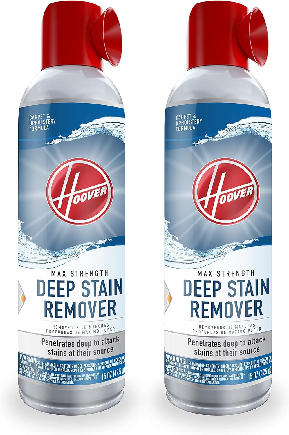 Max Strength Deep Stain Remover Aerosol Spray, 15 Oz., 2 Pack, Fresh Scent, Max