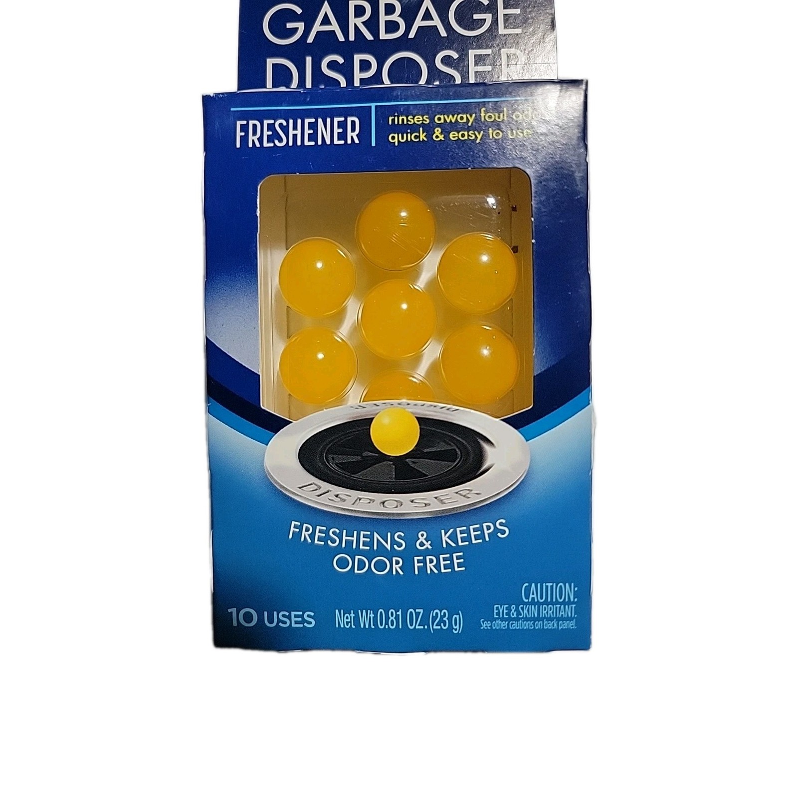 Glisten Garbage Disposer Freshener, Lemon Scent, 10 Capsules Keeps Odor Free