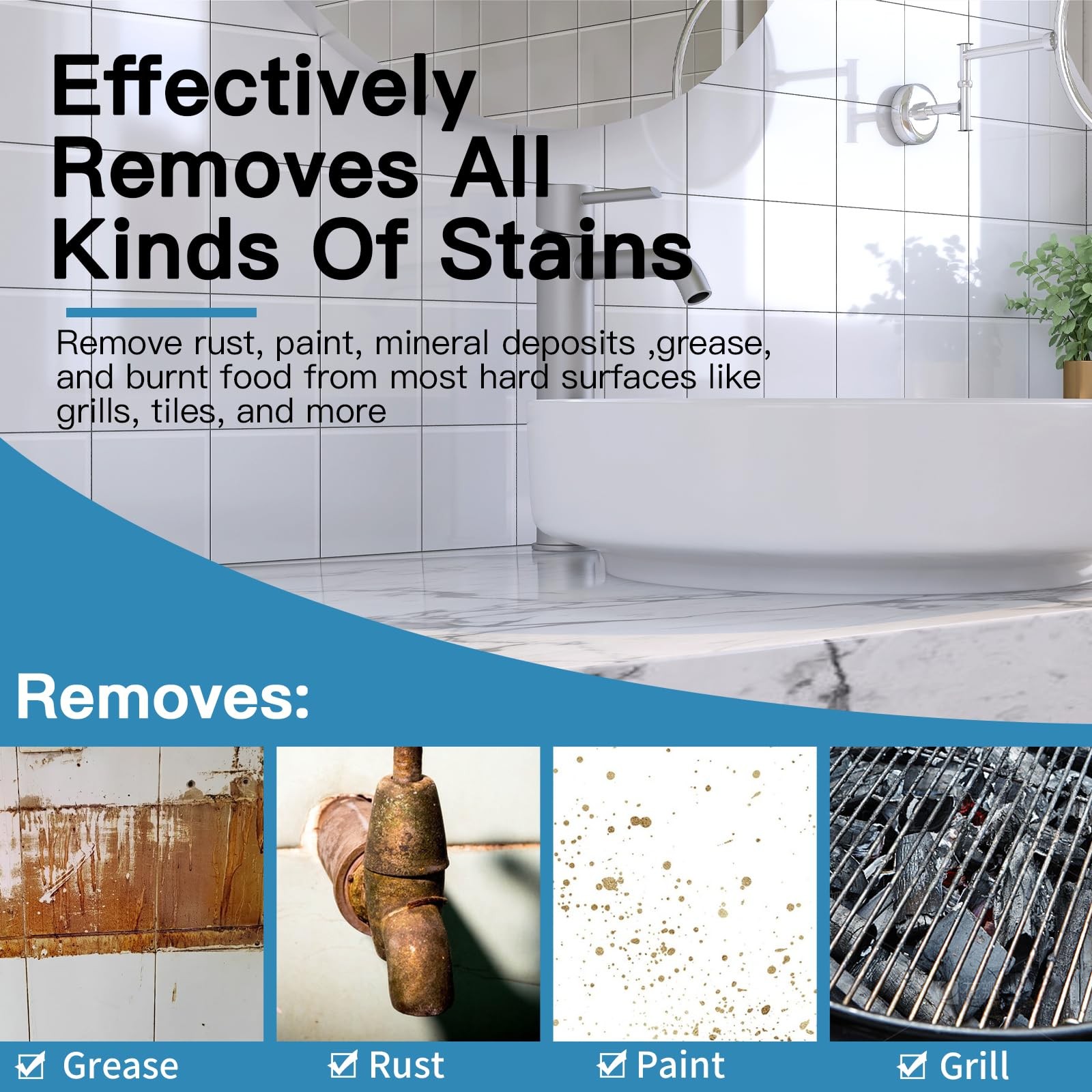 Cleaning Screen 5.5×4 Inch Upgraded Toilet Cleaner Hard Water 15pcs Toilet Ring