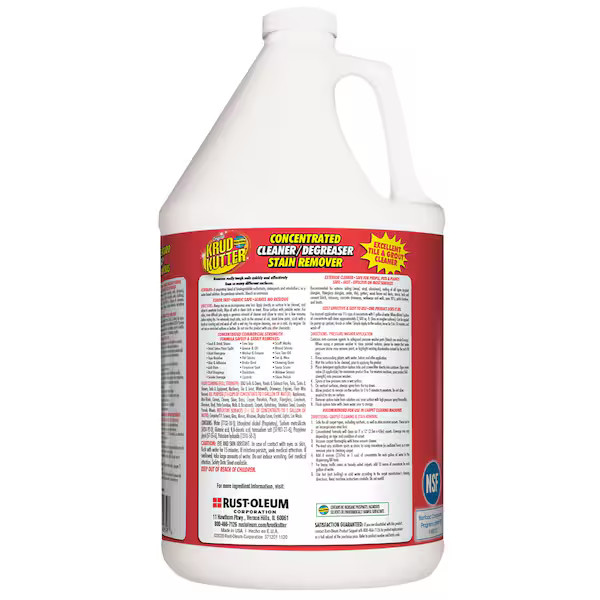 Krud Kutter Cleaner/Degreaser Stain Remover, Jug, 1 gal, Concentrated, Water