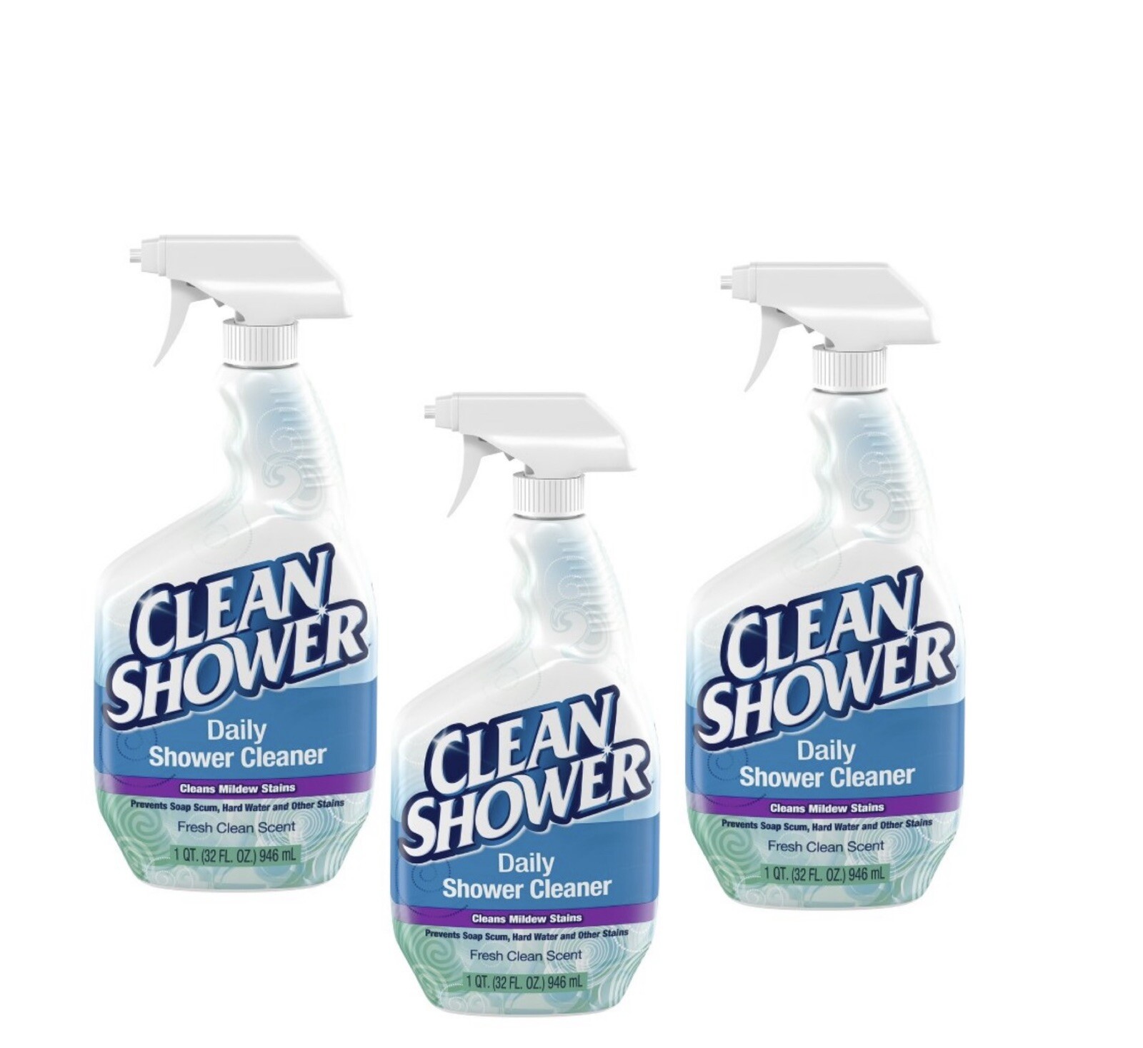 3 PACK Scrub Free Clean Shower Daily Shower Cleaner Spray – 32oz