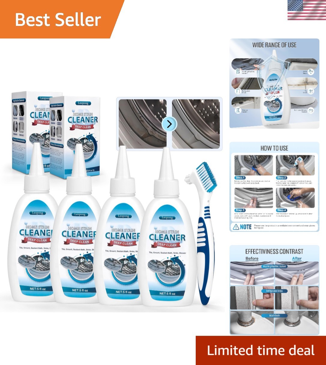 Home Cleaner Gel, Cleaner for Washing Machine, Refrigerator Strips, Household…