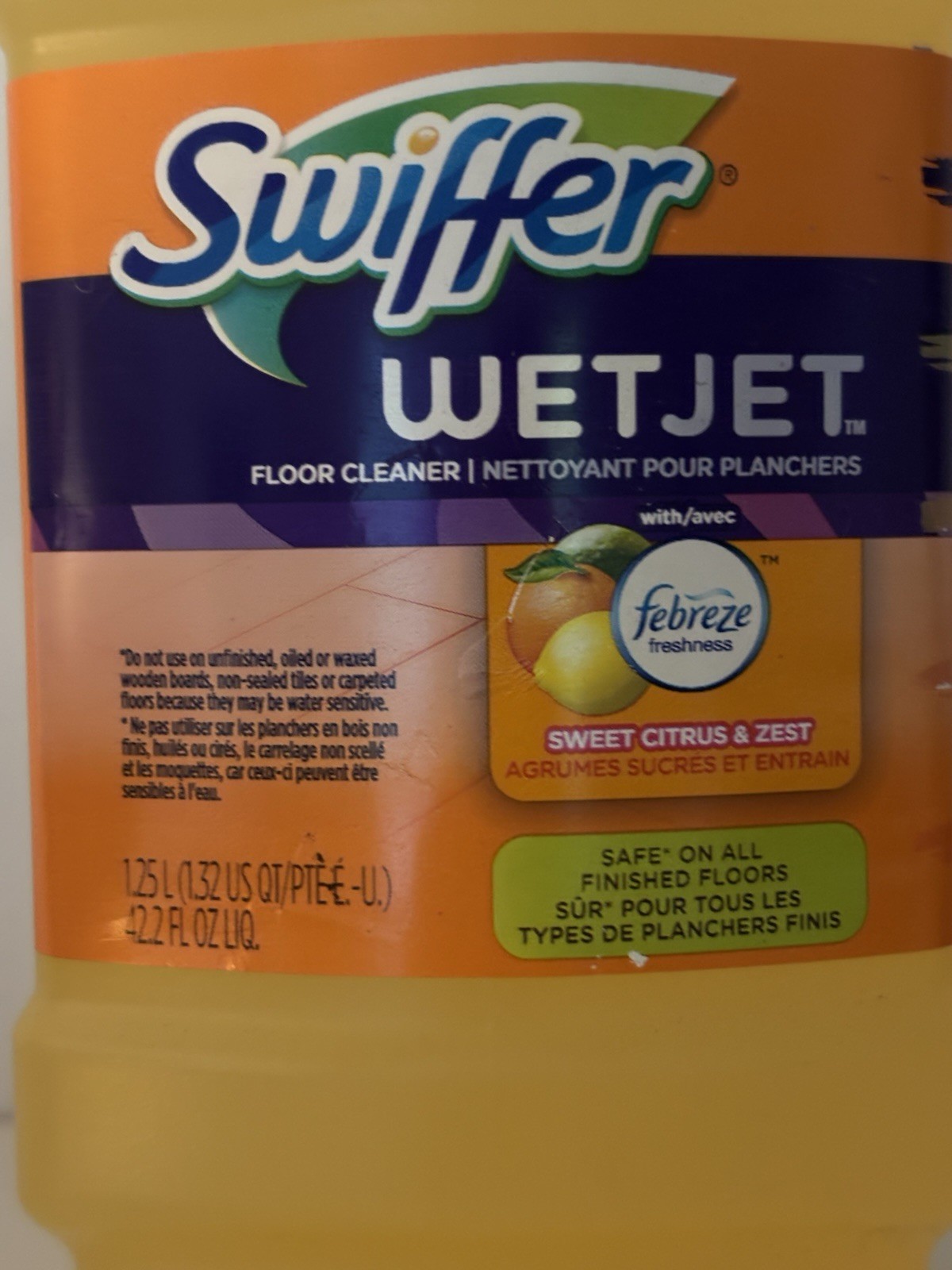 Swiffer Wet Jet Floor Refill Floor Cleaner Sweet Citrus & Zest 42.2 Fl Oz New