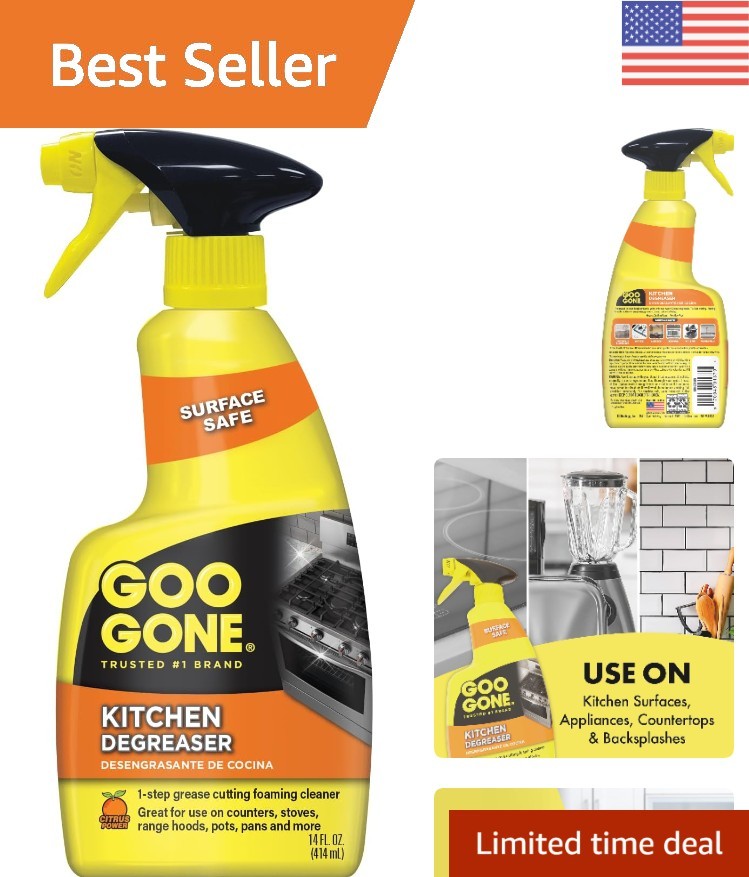 Goo Gone Citrus Degreaser for Pots & Pans – 14 Fl Oz Biodegradable Cleaner