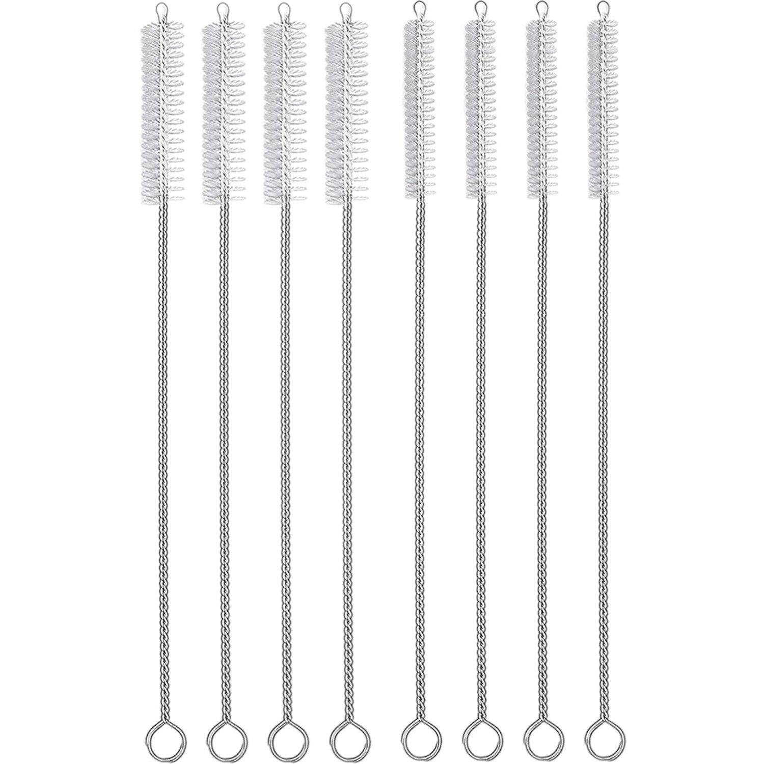 8-Piece Straw Cleaner Brush Set for Tumblers, Water Bottles, and Pipes