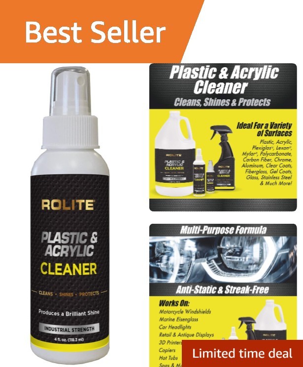 High Shine 4 fl oz Plastic & Acrylic Cleaner – Streak-Free, Multi-Surface Polish