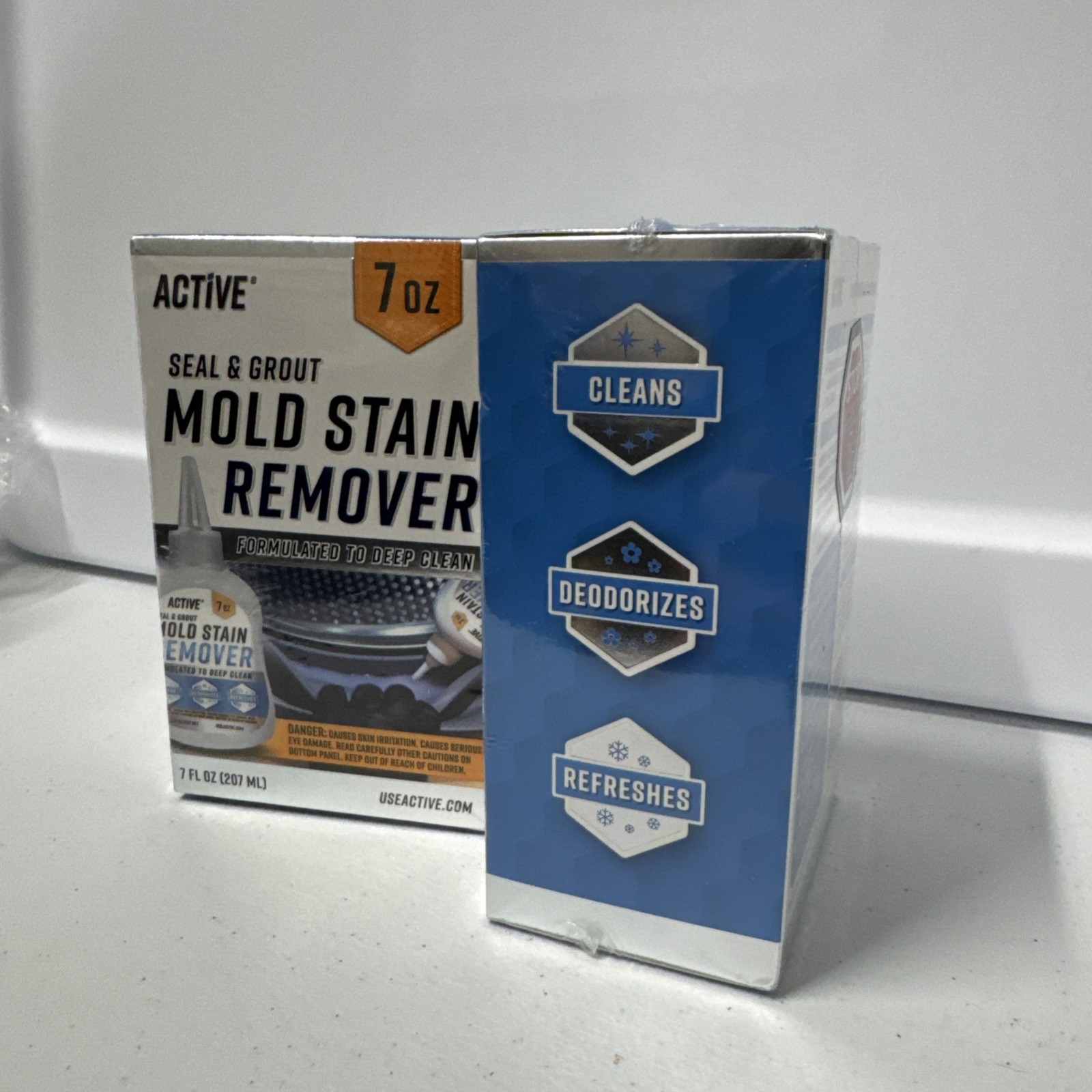 Lot of 2 Active Seal & Grout Mold Stain Remover, 7 fl oz Each, Free Shipping!