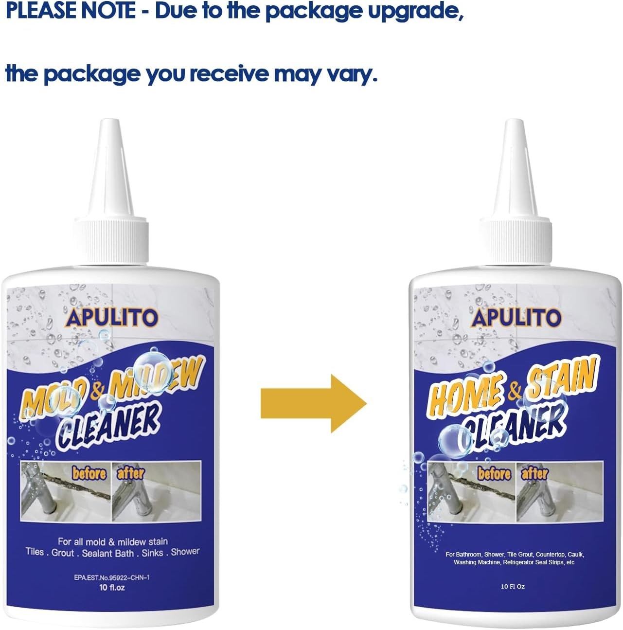 Fast-Acting Cleaner Gel for Kitchen & Bathroom – No Scrubbing Required, 10 Fl Oz