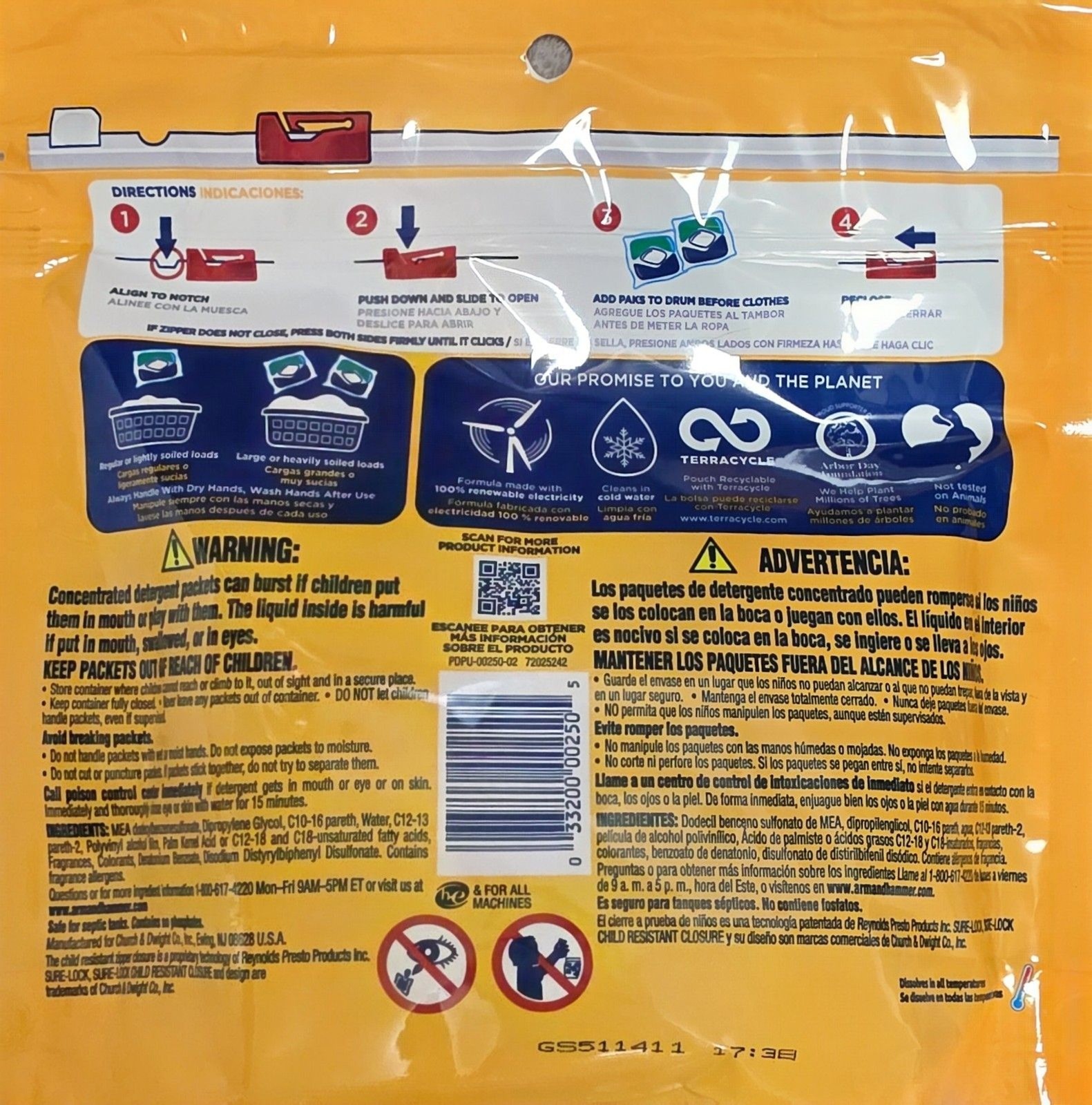 Arm & Hammer Plus Oxi Clean 5-In-1 Power Paks Laundry Detergent (14-Ct) FREE S&H