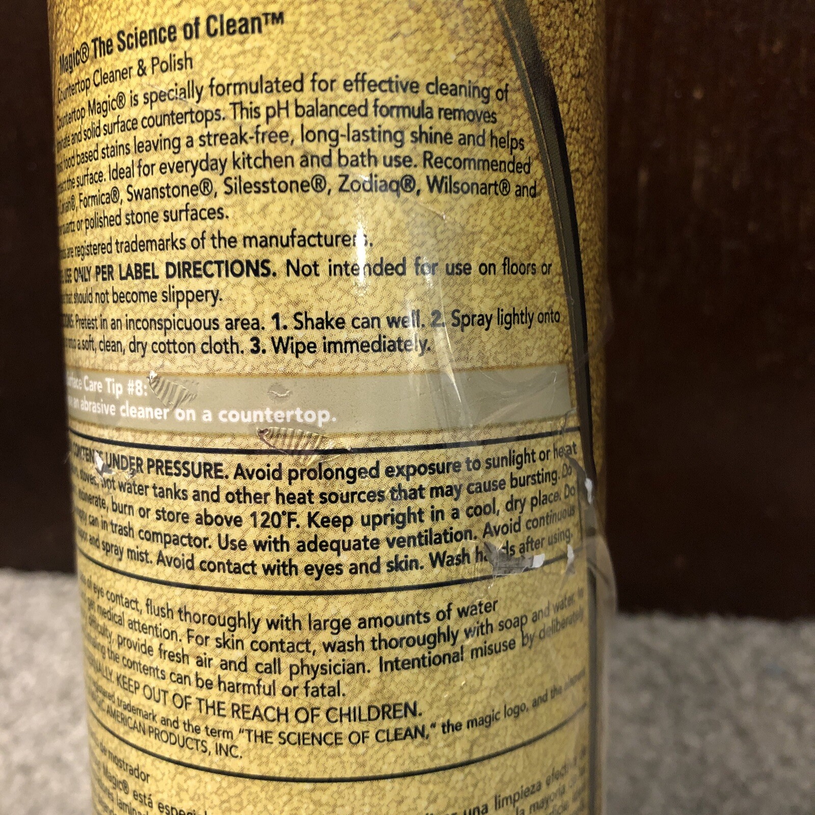 Magic Countertop Cleaner, Ideal for Laminate, 17oz DISCONTINUED Yellow Bottle