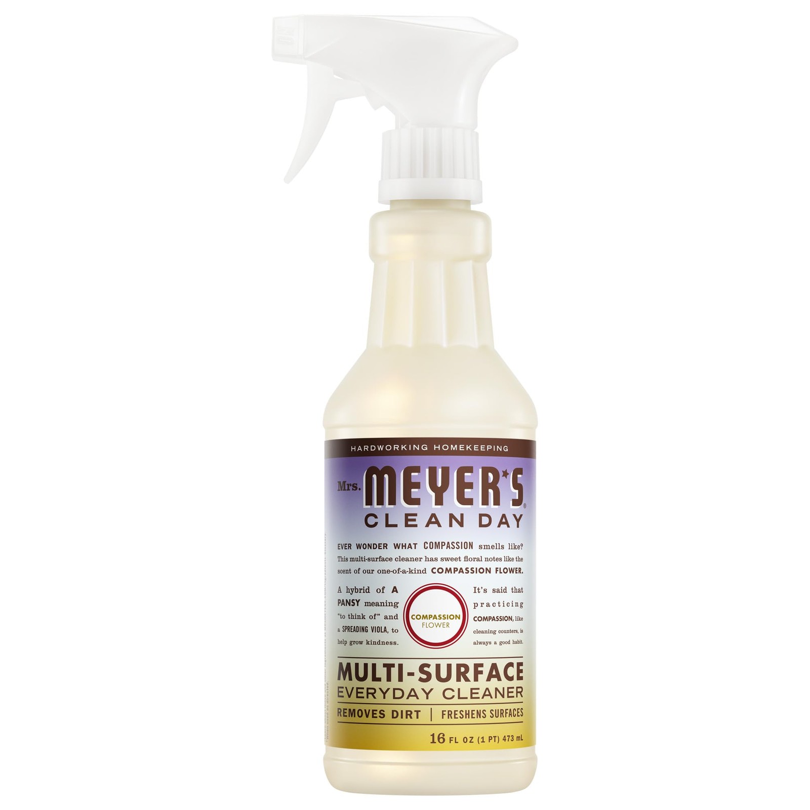 MRS. MEYER’S CLEAN DAY Multi-Surface Everyday Cleaner, 16 Fl Oz (Pack of 1)