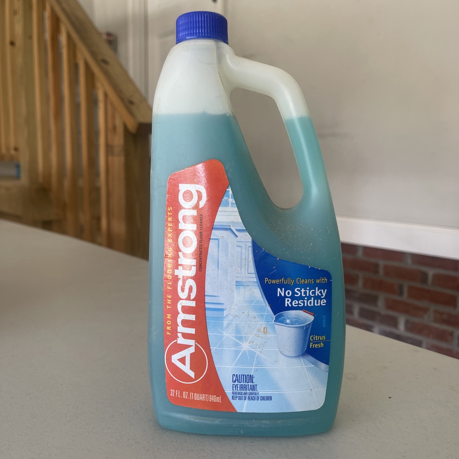 Floor Cleaner No Sticky Residue Vtg ARMSTRONG Concentrated SC Johnson 2004