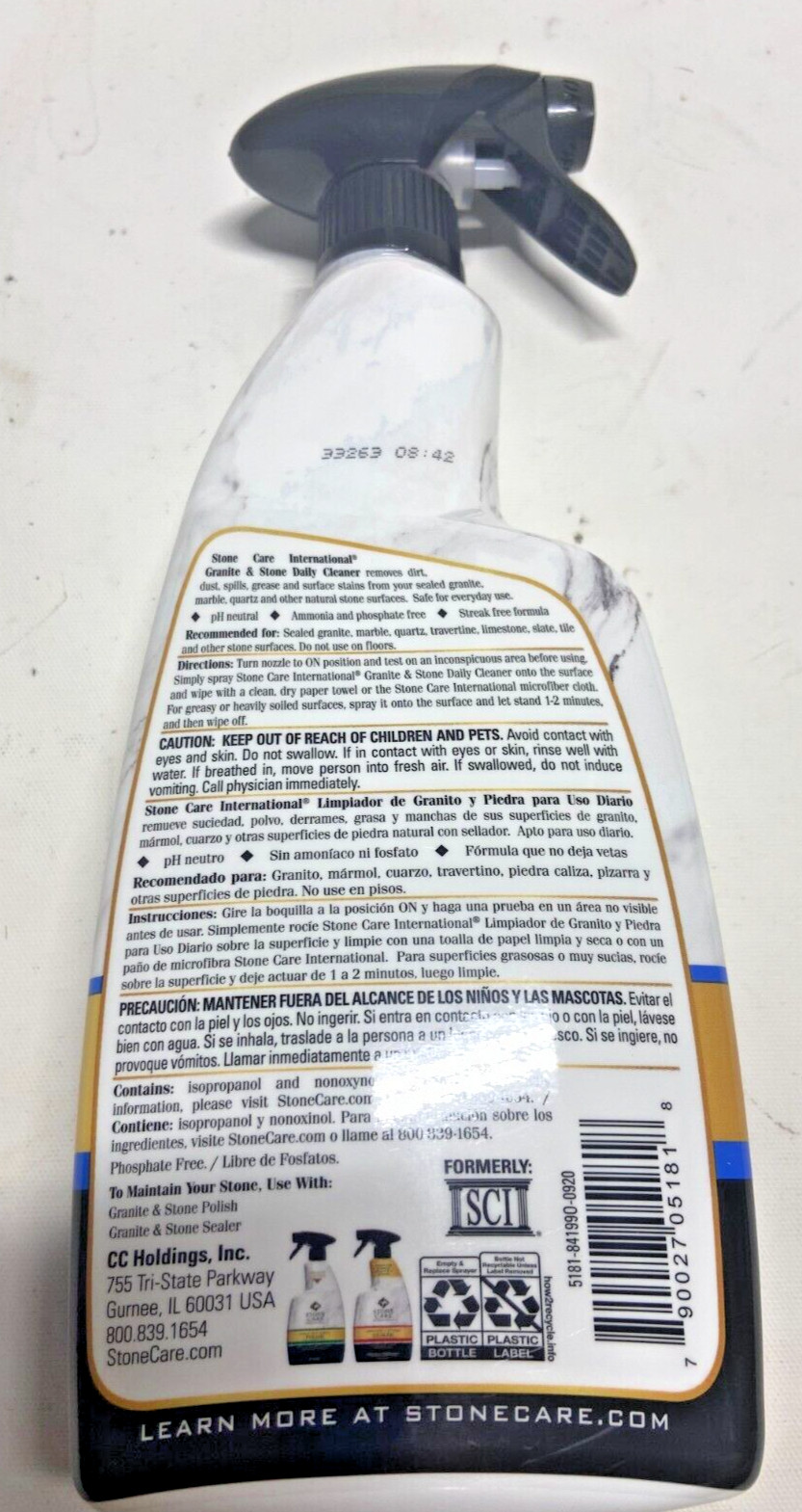 Stone Care International Granite Cleaner – 32 Fluid Ounces Granite Marble Quartz