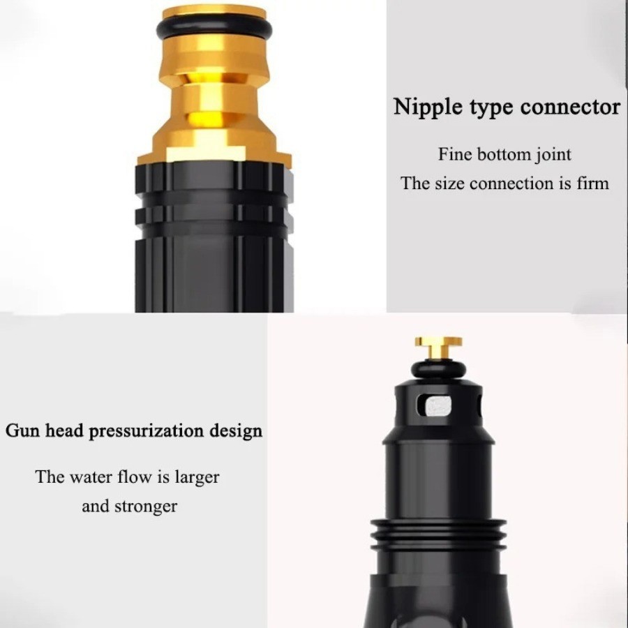 2026 Upgraded Home High-Pressure Car Wash Water Gun Booster Nozzle for Car &Lawn