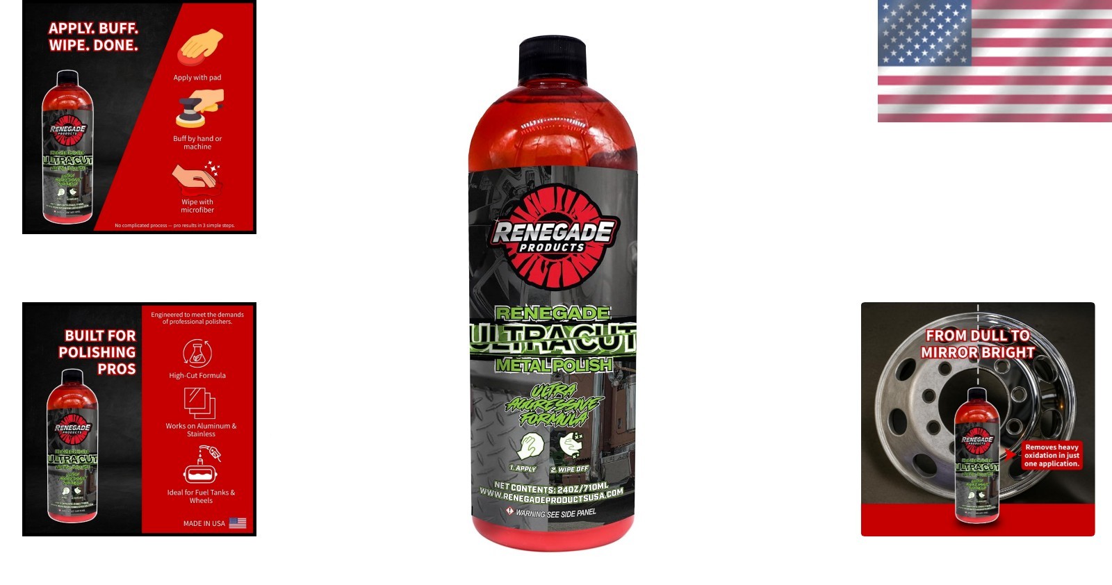 Ultra Cut Metal Polish 24 Oz – Aggressive Formula for Aluminum & Stainless Steel