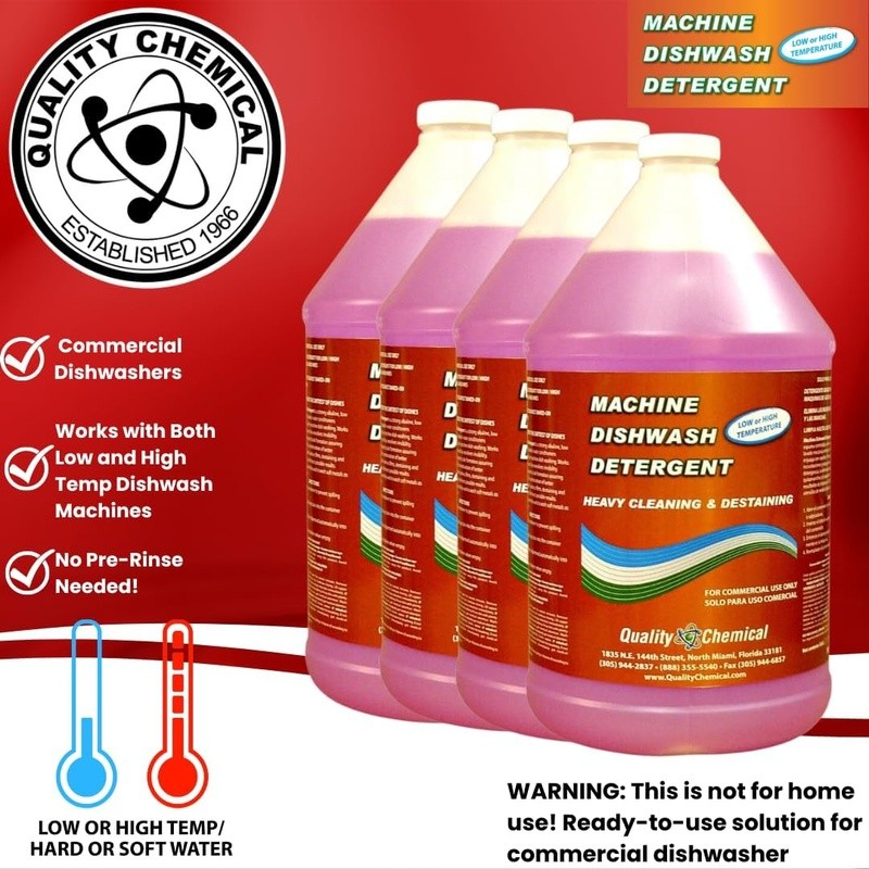 Heavy Duty Alkaline Dishwasher Detergent Commercial Use No Pre-Rinse Formula