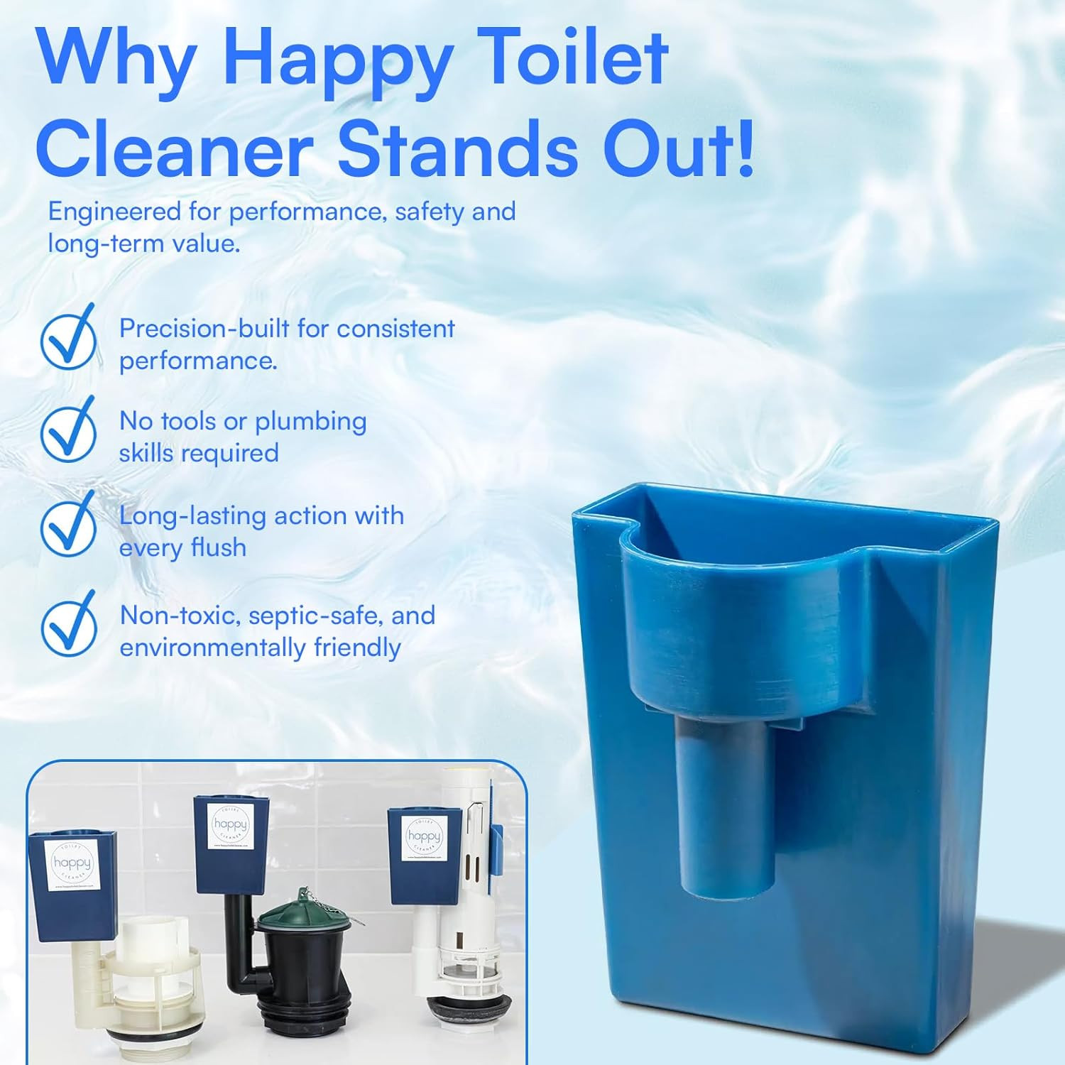 Automatic Toilet Bowl Cleaner – Easy to Install Toilet Tablet Holder – Self-Clea