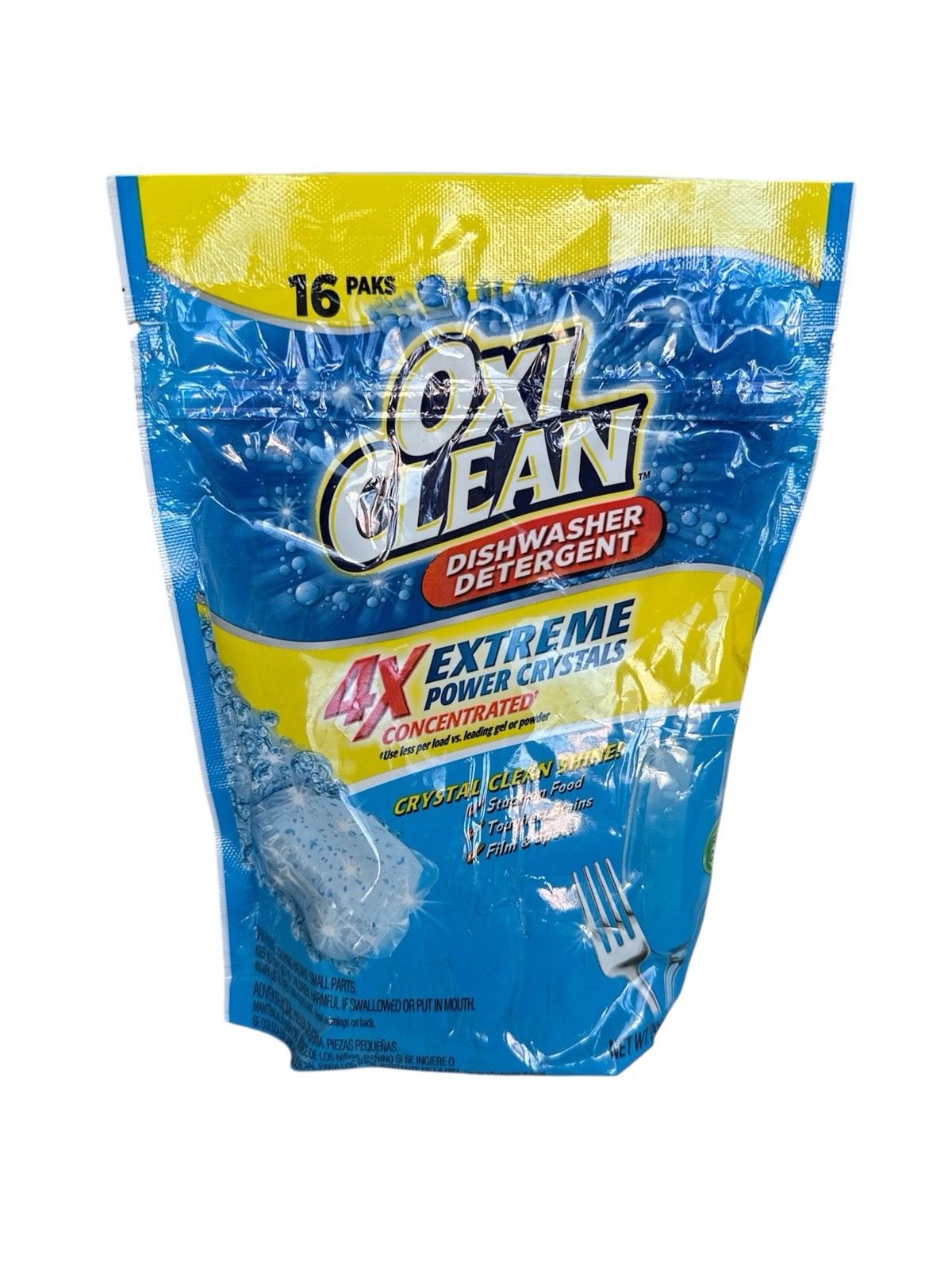 Oxi Clean Dishwasher Detergent 4X Extreme Power Crystals 16ct New