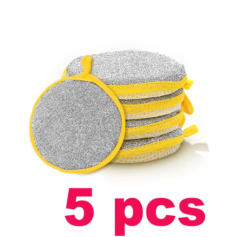 Double Sided Dishwashing Sponge Non Scratch Kitchen Cleaning Scouring Pad 1-20pc