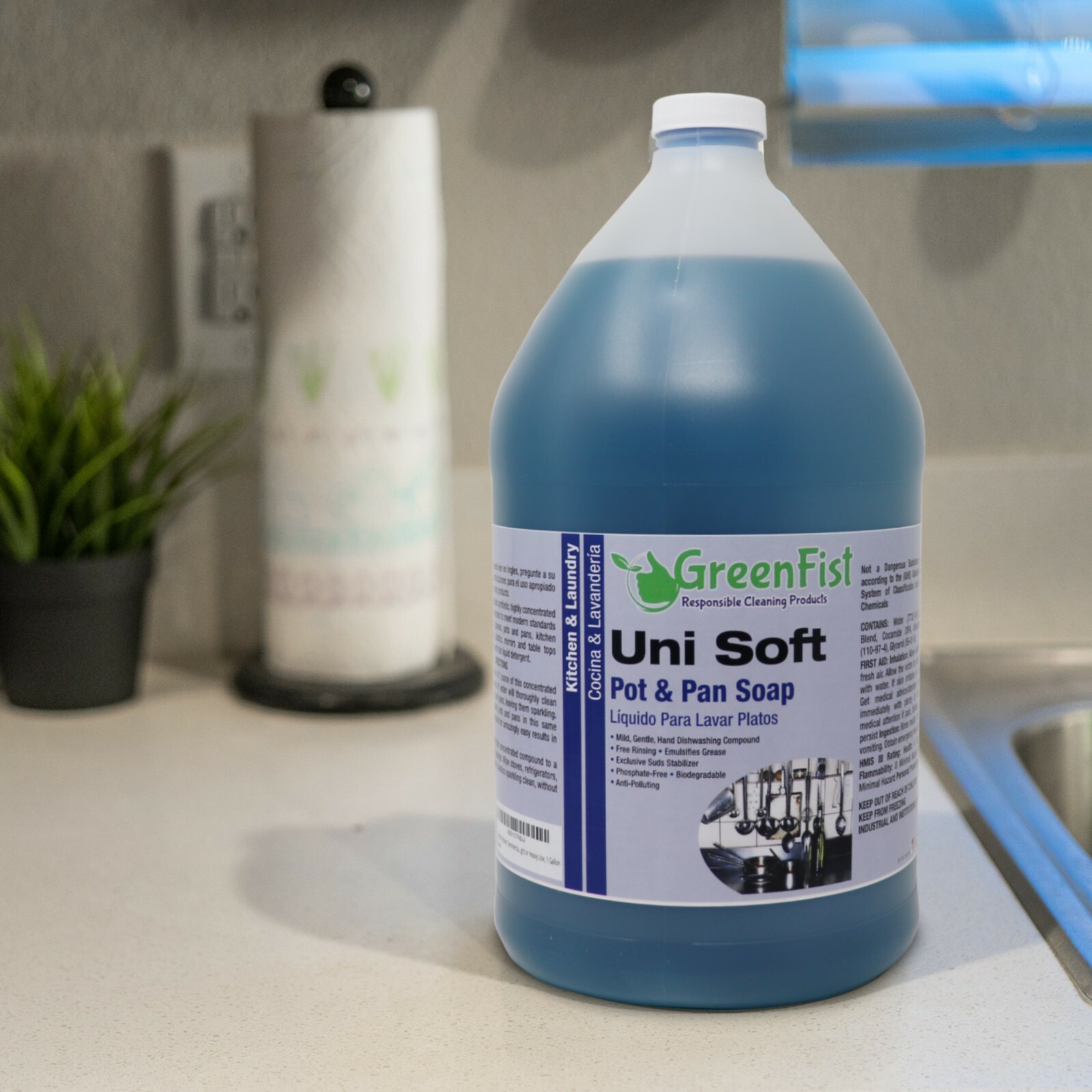 Unisoft Professional Hand Dish Detergent Soap Kitchen Pot & Pan Liquid ,1 Gallon