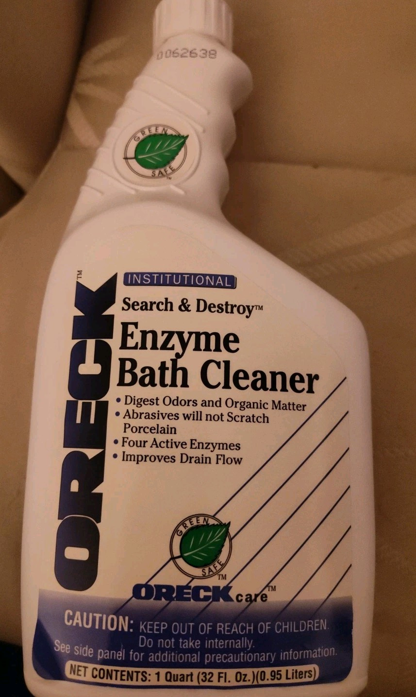 Oreck Search And Destroy Enzyme Bath Cleaner 1 Quart Institutional Size