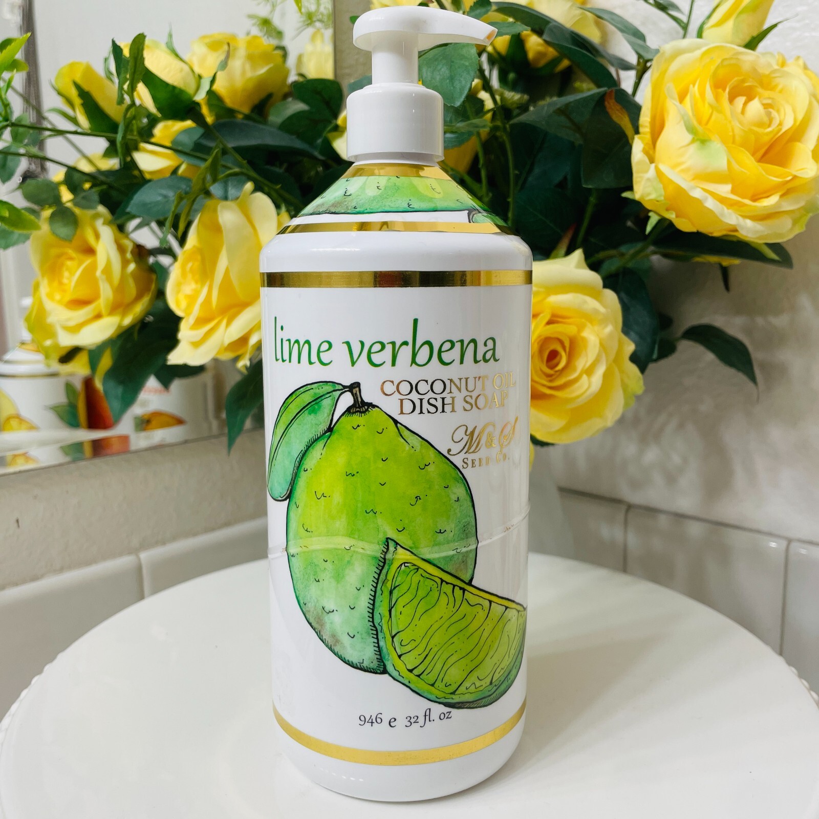 4X Home & Body Co Meyer Lemon Lime Verbena Sweet Orange Grapefruit Gel Dish Soap
