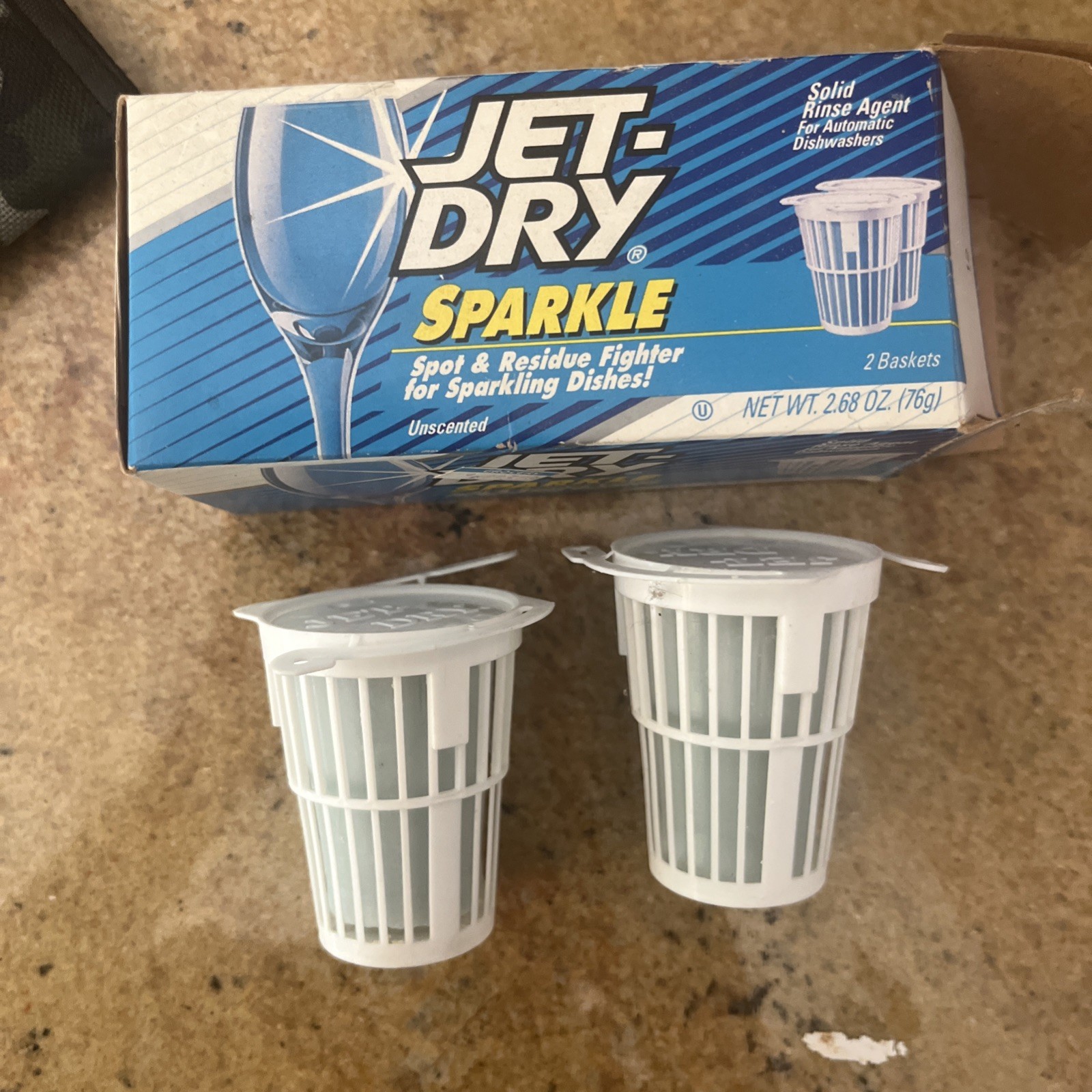 Unscented Jet Dry Rinse Agent Aid Box of 2 Baskets, Spot & Residue Fighter
