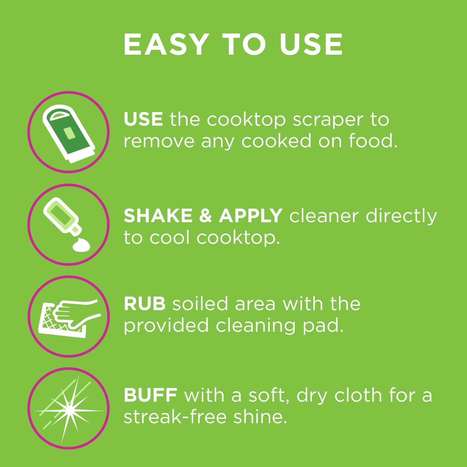 Cooktop Cleaning Kit for Glass & Ceramic: Includes Cleaner, Pads, Scraper