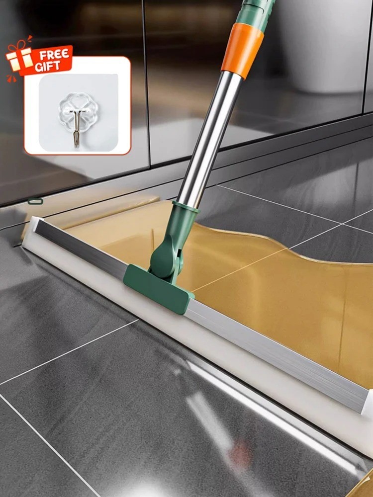 Silicone Floor Squeegee Broom Bathroom Glass Shower Window Water Scraper Cleaner