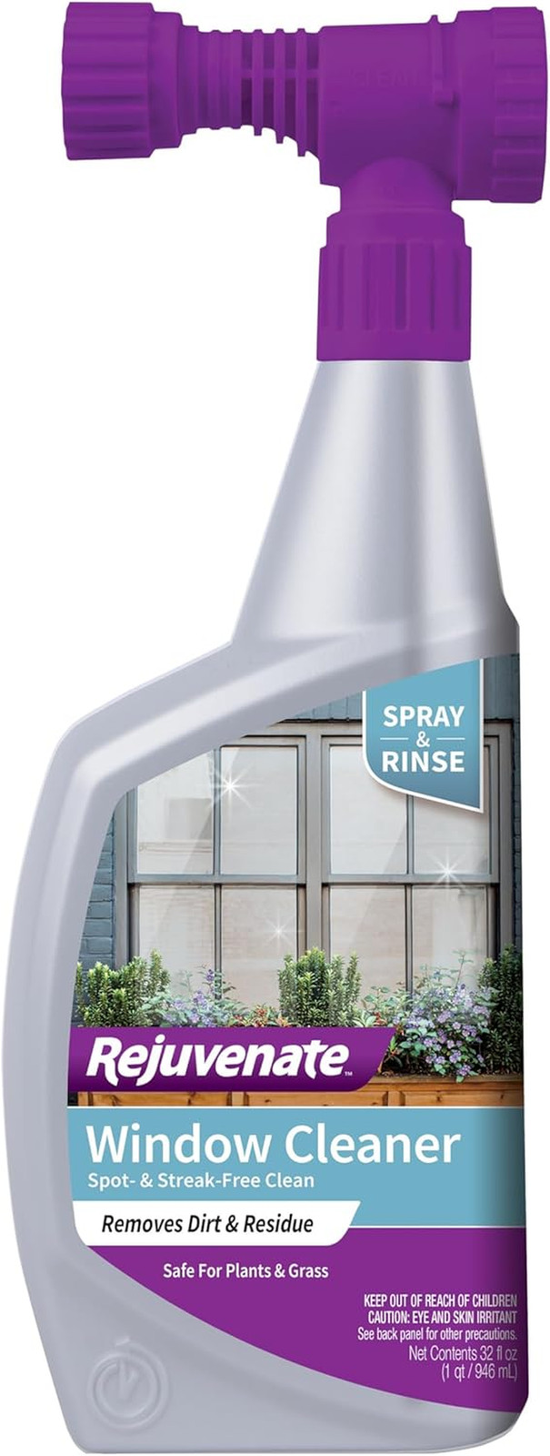 High Performance Outdoor Window Spray and Rinse Cleaner with Hose En