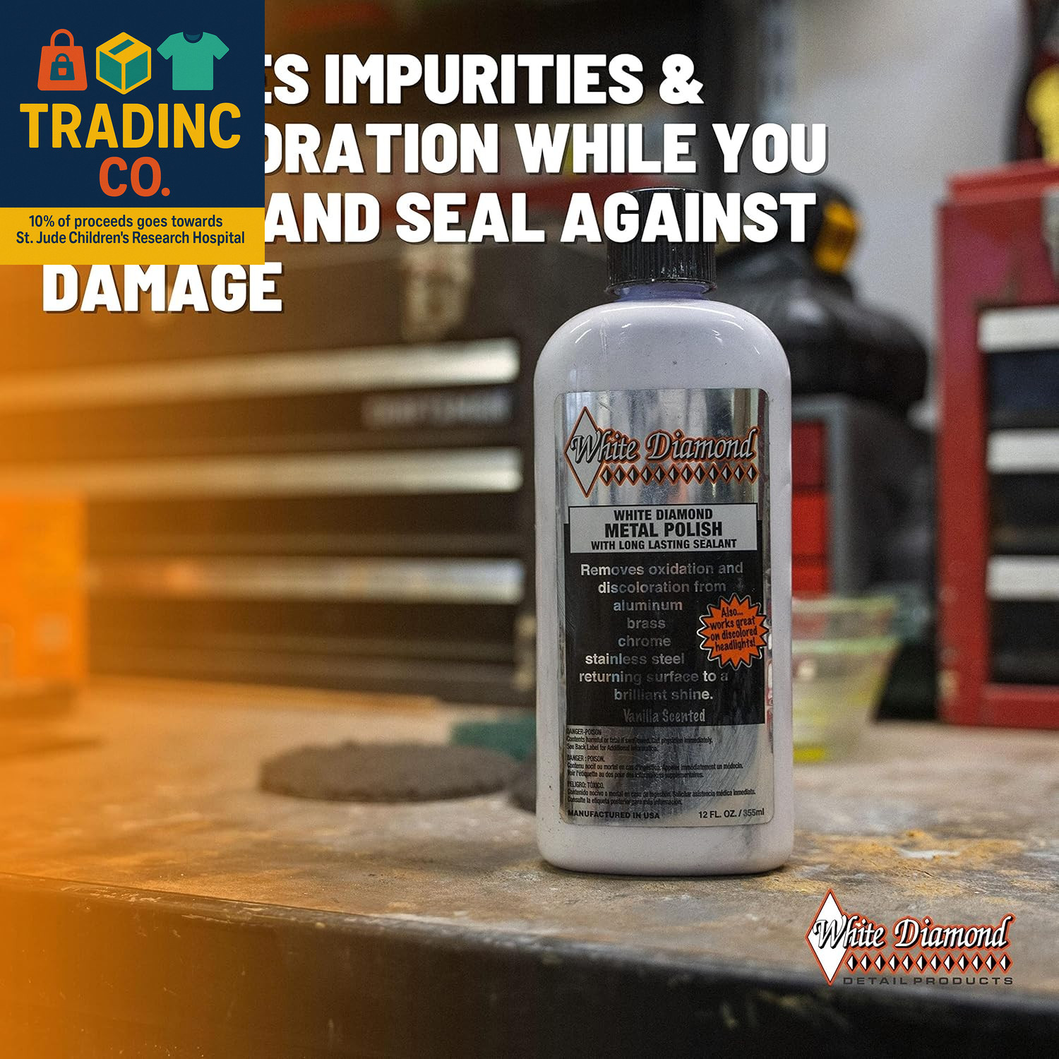 Metal Polish with Long Lasting Sealant, 12 Fl Oz Is a Cleaner, Polisher and Prot