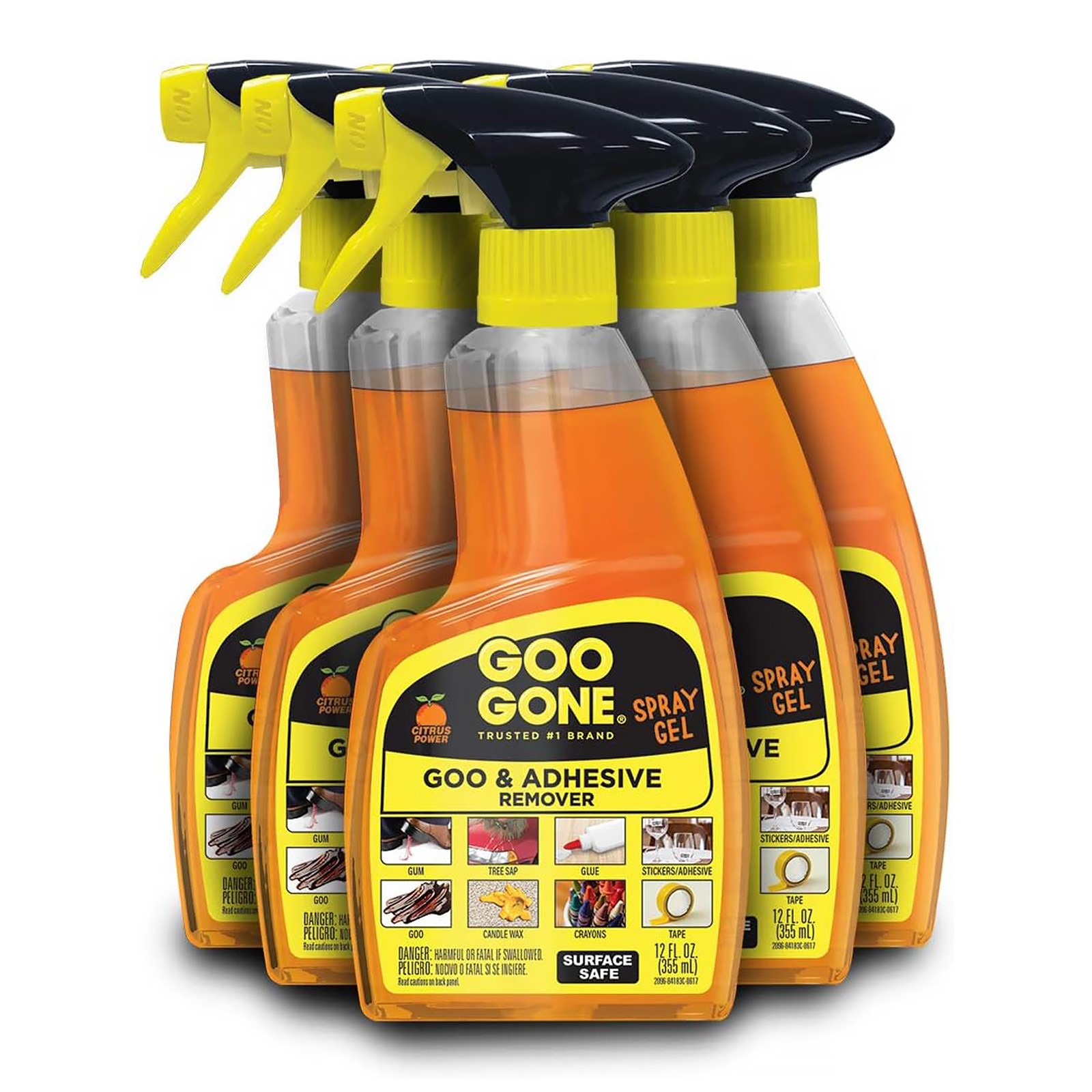 Goo Gone Original Spray Gel (12oz, 6PK) – Adhesive Remover, Multi-Use_FAST SHIP