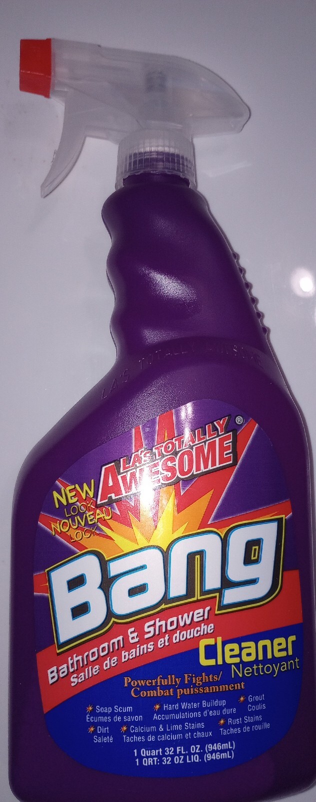 Bang Awesome LA’s Totally Bathroom Shower Spray Bath Tub Kitchen Cleaner 32 Oz