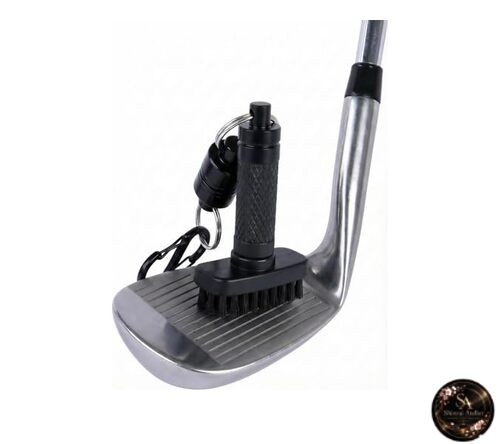 Mini Golf Club Brush with Carabiner Clip Magnetic Detachable Approx. 35g for
