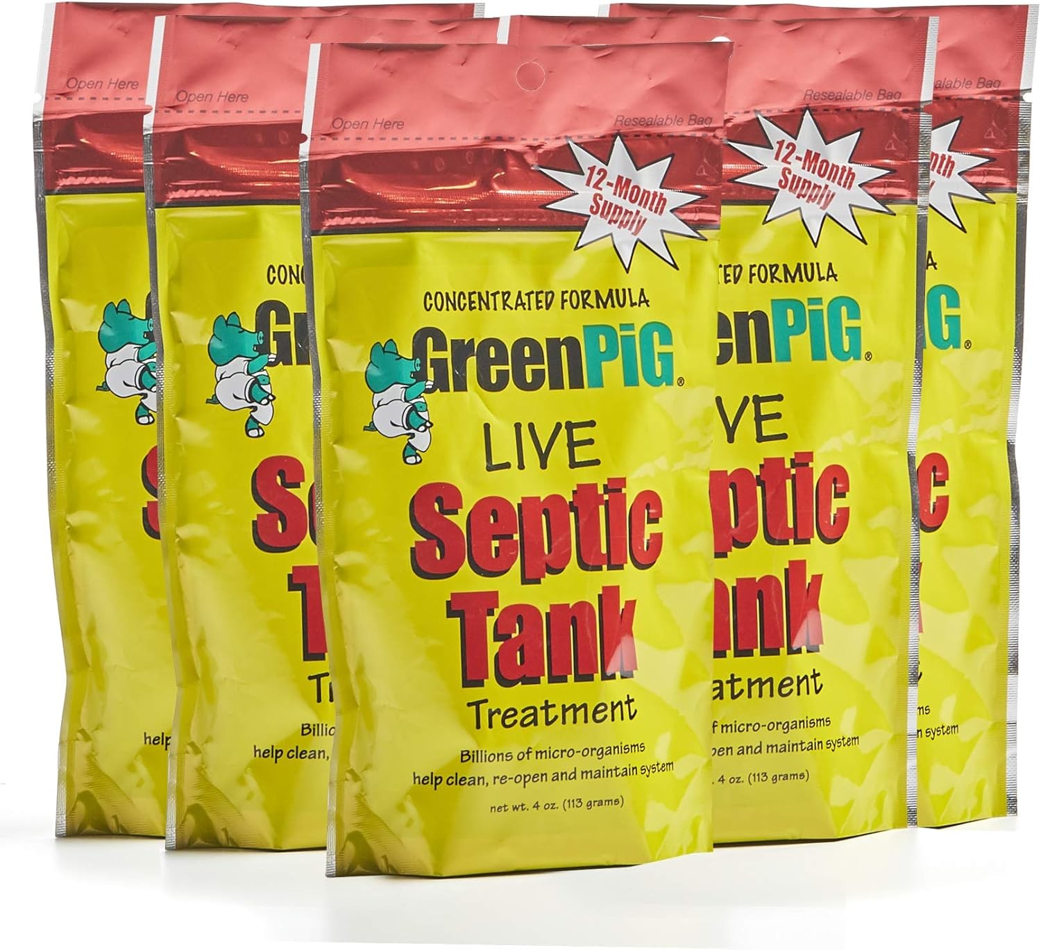 GREEN PIG 54A Live Tank Treatment Aids in The Breakdown of Septic Waste to with