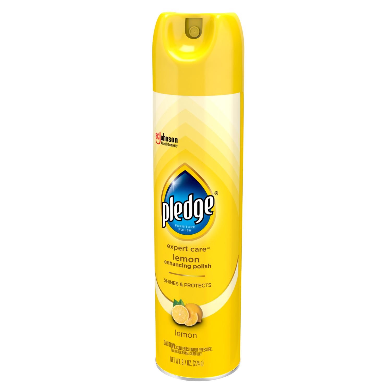 Pledge Lemon Scent Furniture Polish 9.7 oz Spray (Pack of 6)