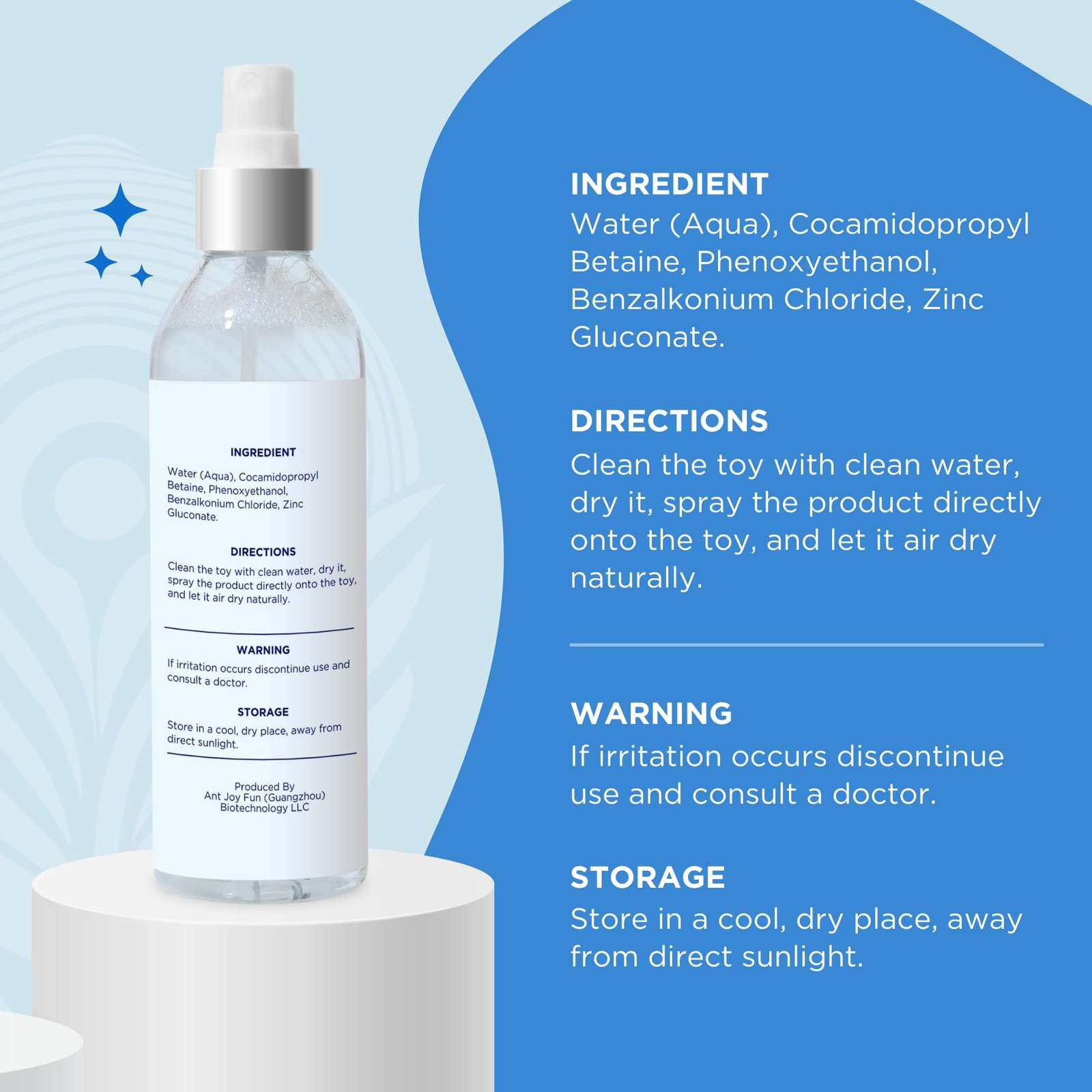 Toy Cleaner Spray 240ml – Premium Adult Toy Cleaner for Hygiene – Safe, Gentl…