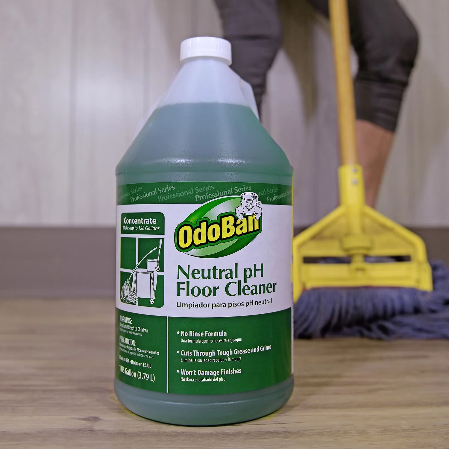 OdoBan 4 Pack Neutral pH Floor Cleaner 1 Gal Each, Safe for Tile