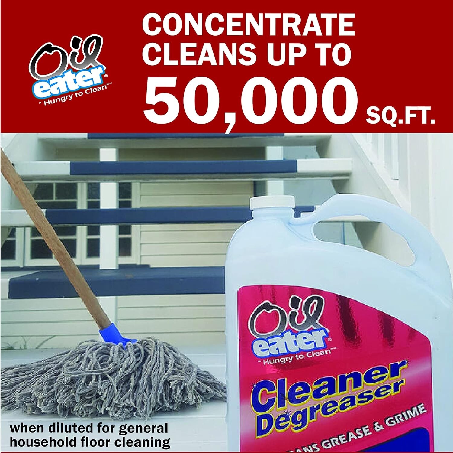 Oil Eater Cleaner Degreaser 1 Gal Color Safe Non Corrosive Concentrated Liquid