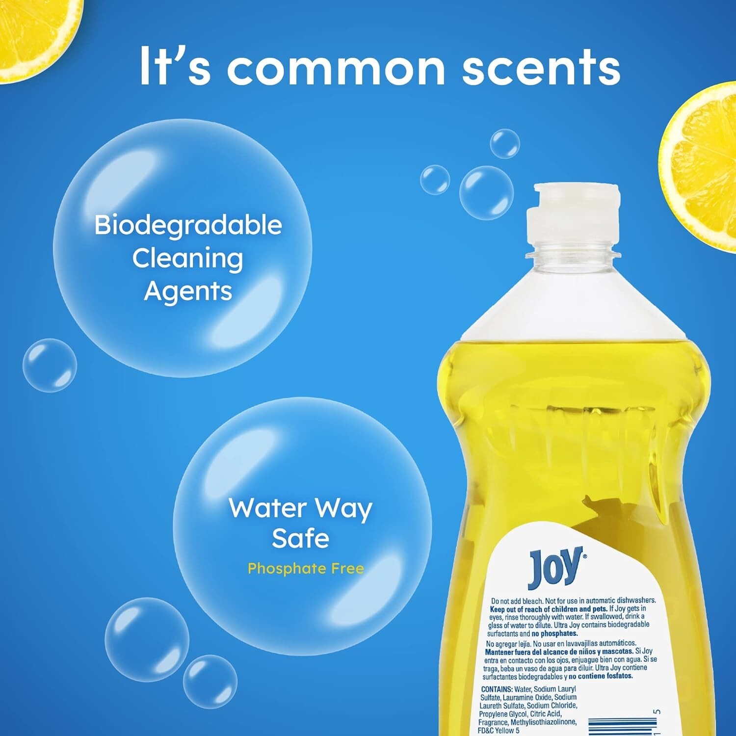 JOY Ultra Grease Cutting Dishwashing Dish Detergent Liquid Soap Lemon Scent 30OZ