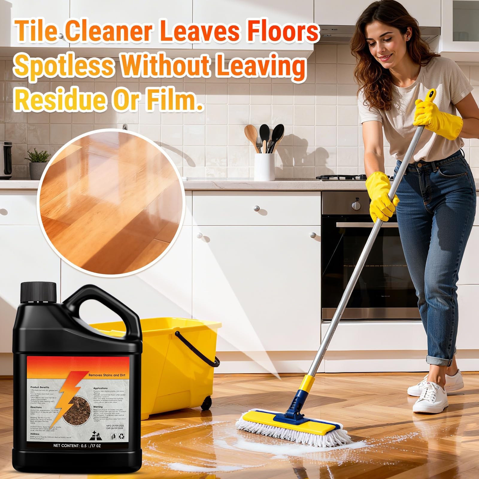 Tile Cleaner-Heavy Duty Solubrilho Floor Cleaner – 0.5L Heavy Duty Floor Cleaner