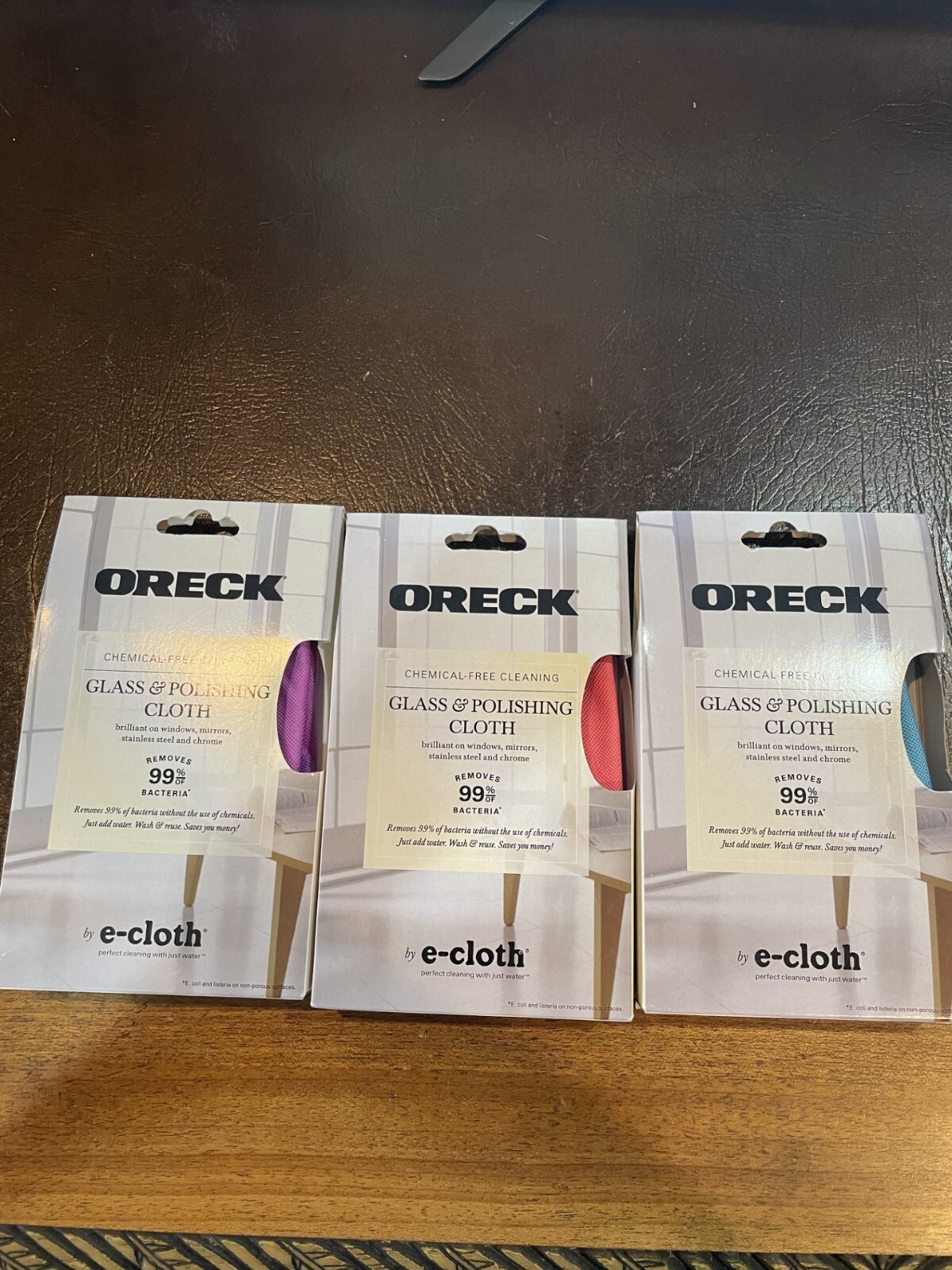 Oreck Glass and Polish Cloth Chemical Free Cleaning/Comes in many colors